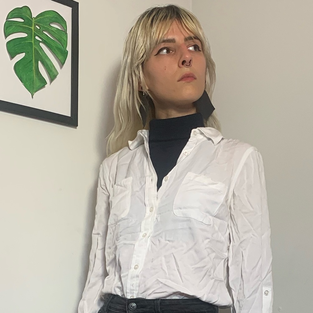 Dickey / False Shirt / False Collar in INDIGO BLUE